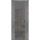 Дверь межкомнатная экошпон Браво V4 S Grey Veralinga полотно со стеклом